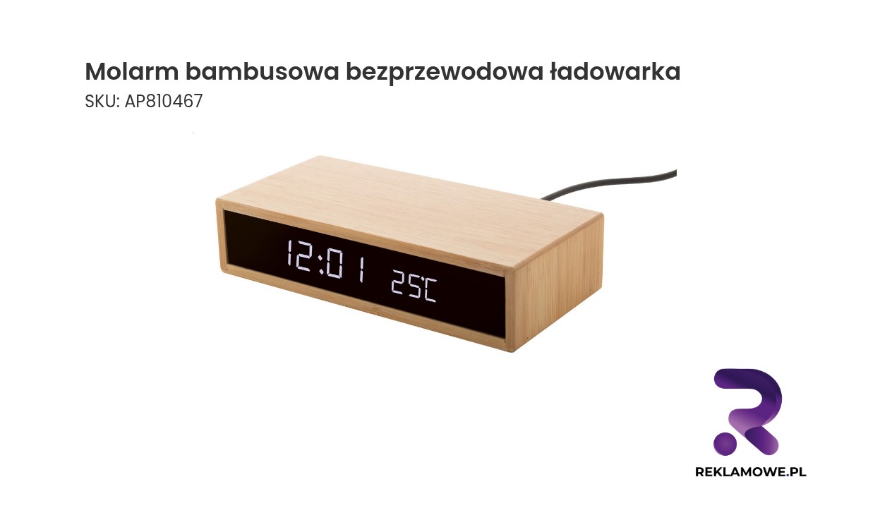 Molarm bambusowa ładowarka bezprzewodowa