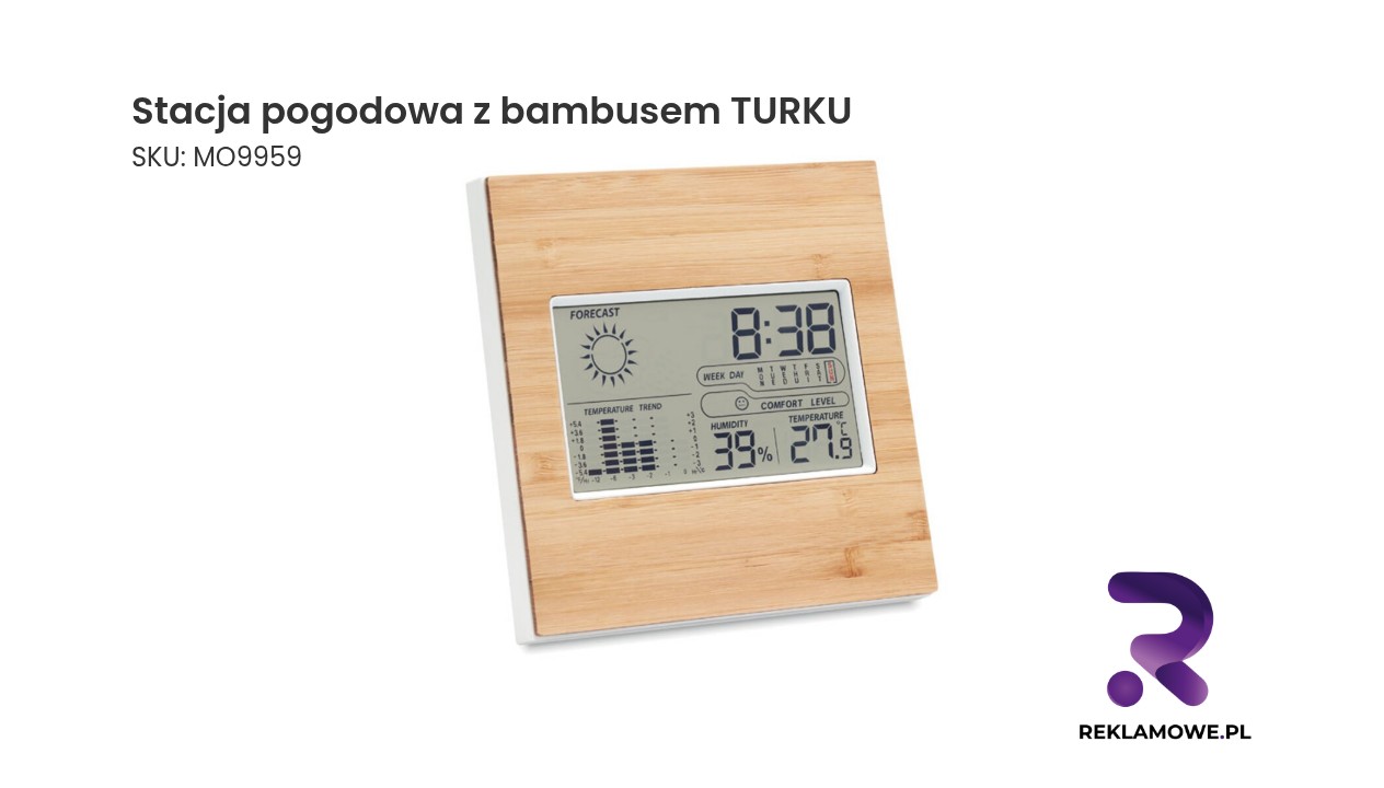 Stacja pogodowa z bambusem TURKU