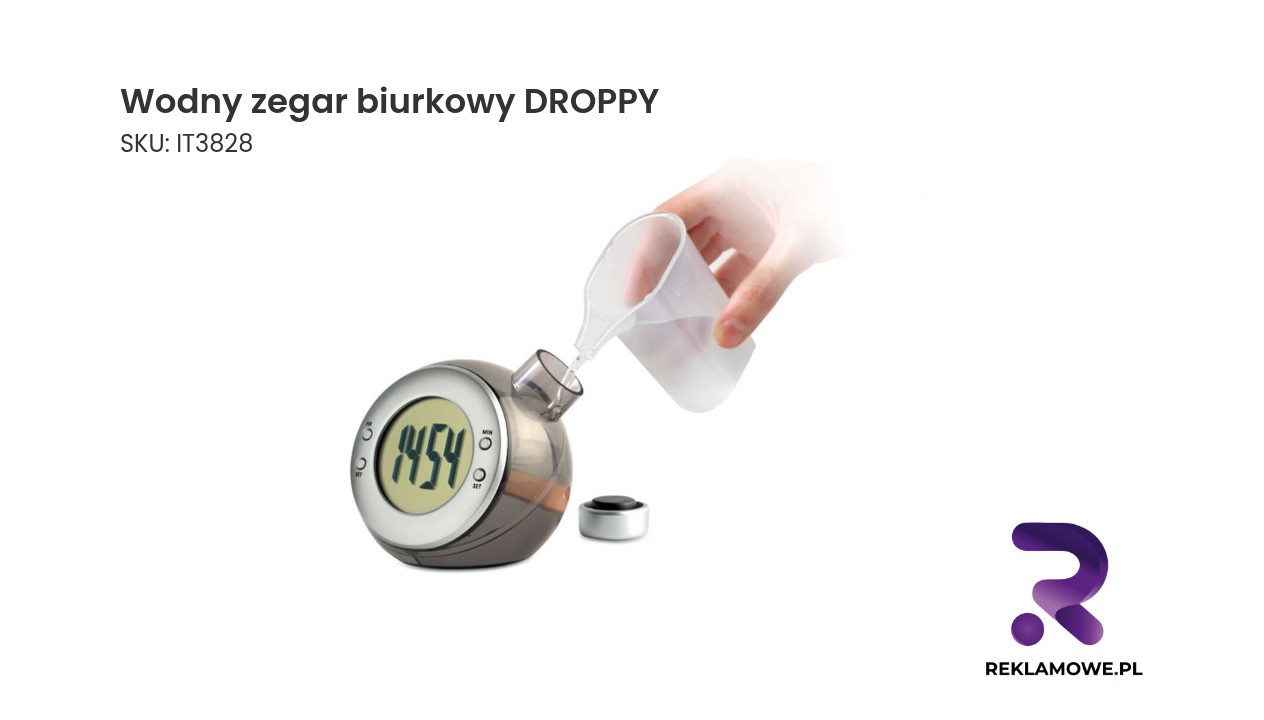 Wodny zegar biurkowy DROPPY na biurko