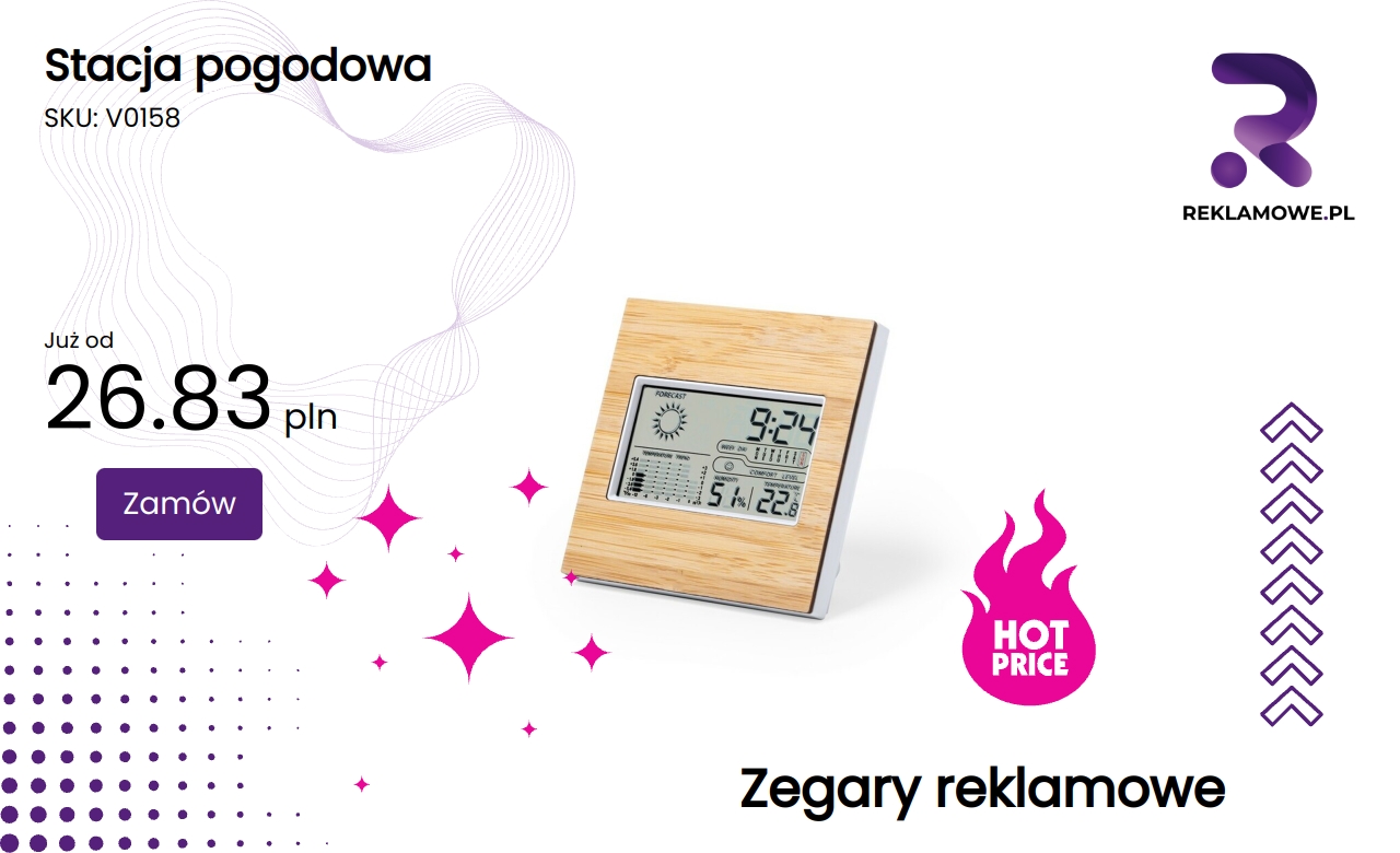 Nowoczesna stacja pogodowa z wyświetlaczem LCD