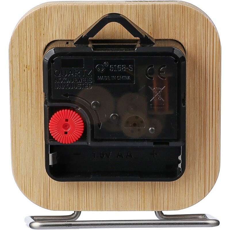 Zegar reklamowy bambusowy zegar na biurko VA482-16_IBK01 Bambusowy zegar na biurko VA482-16_IBK01