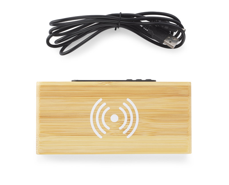 Zegar reklamowy zegar na biurko z ładowarką indukcyjną inducto 03092_e Zegar na biurko z ładowarką indukcyjną INDUCTO 03092_e