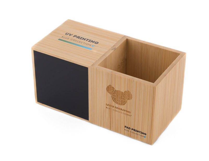 Zegar reklamowy zegar z przybornikiem na biurko bamboo 03089_zuvzgzn Zegar z przybornikiem na biurko BAMBOO 03089_zuvzgzn