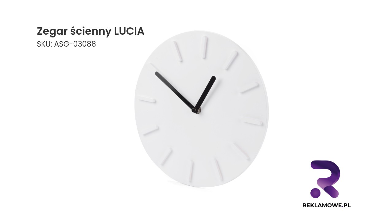 Zegar ścienny LUCIA Zegar ścienny LUCIA – elegancki zegar do salonu i biura